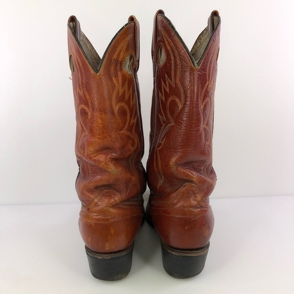 Acme Brown Leather Cowboy Western Boots Size 8.5 main image 7